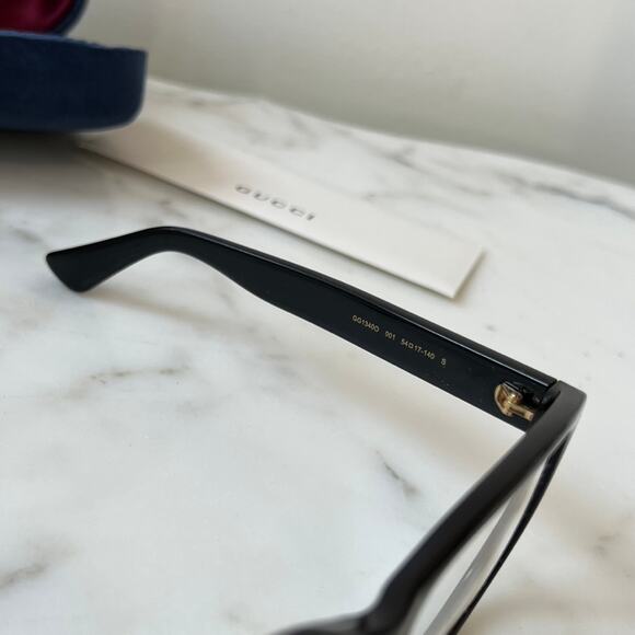 NEW Gucci GG1340O Black Square Logo Eyeglasses Frames - Picture 8 of 8